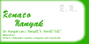 renato manyak business card